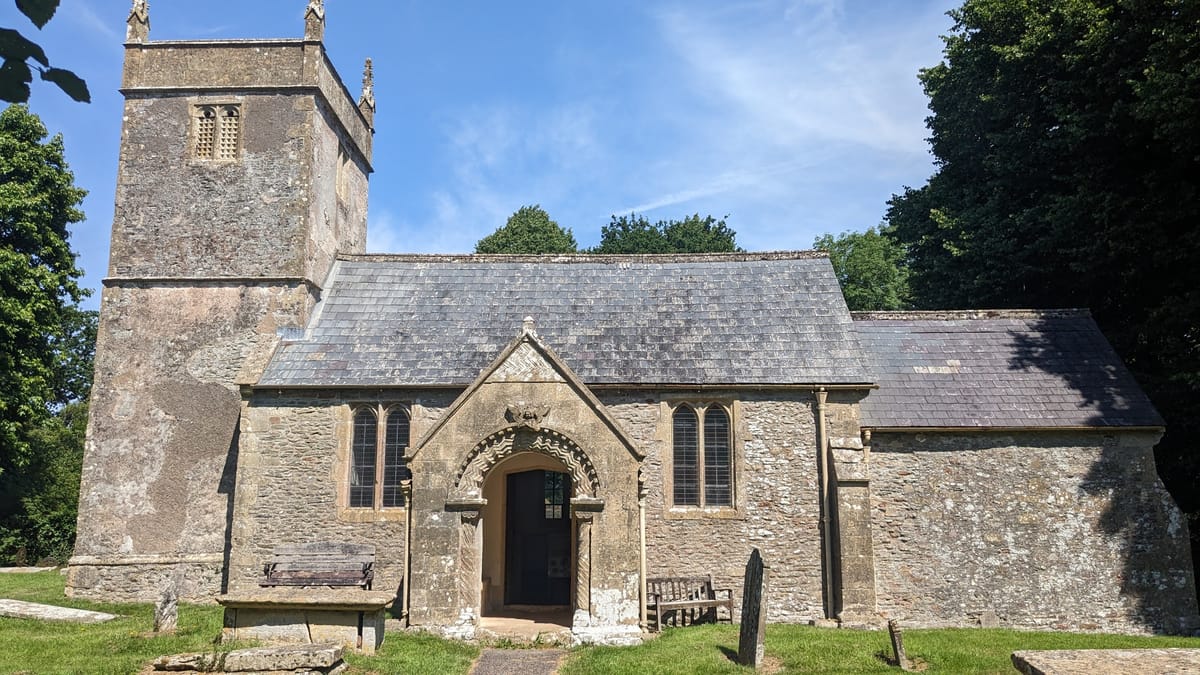 St Andrew's Old Church - with its rather fine Norman Door Arch