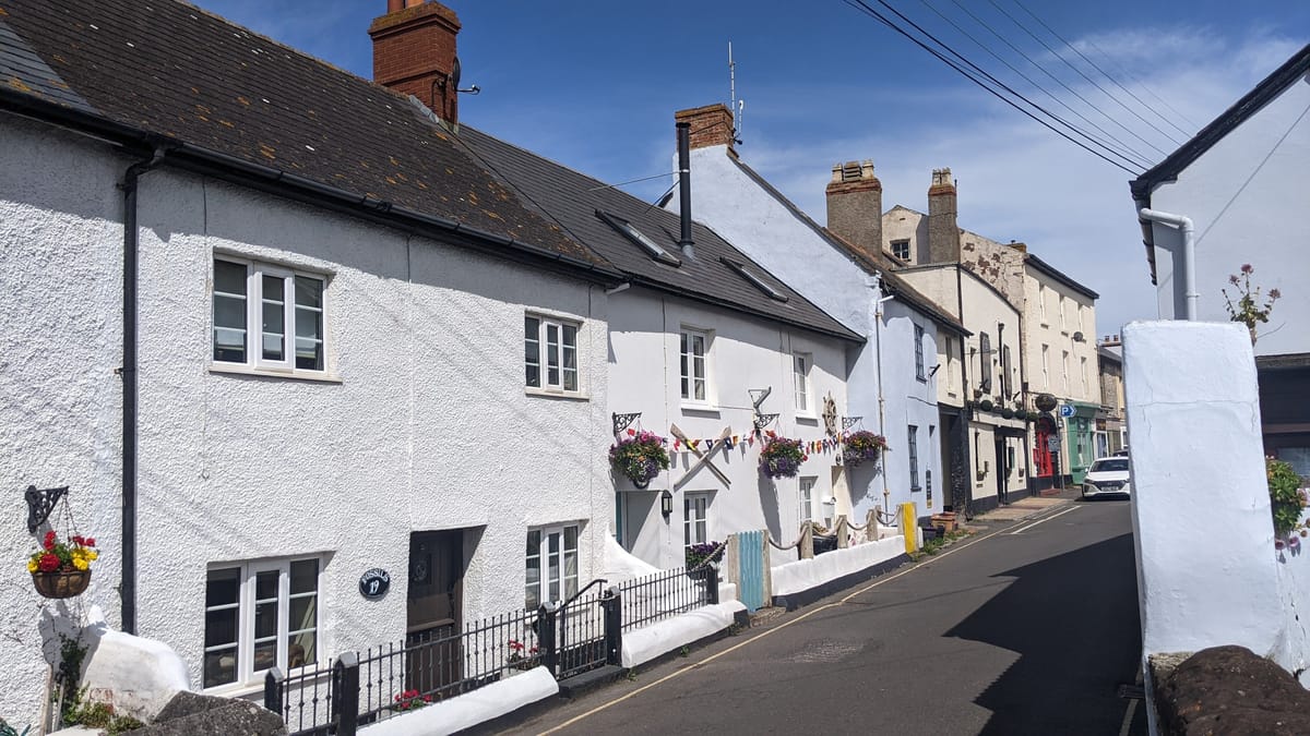 A rather nice row of whitewashed cottages
